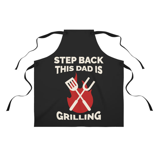 Step Back This Dad is Grilling Apron, fathers day gift, gifts for dads, gift for husband