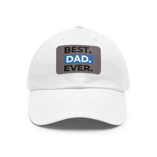 Best Dad Ever Hat with Leather Patch, fathers day gifts, gifts for dads, gifts for husband, hat gifts